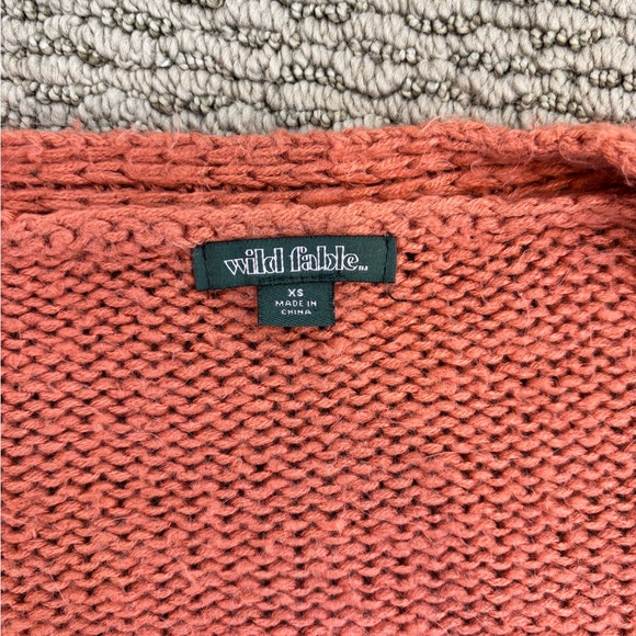 Wild Fable Rust Cable Knit Cardigan - Picture 2 of 4